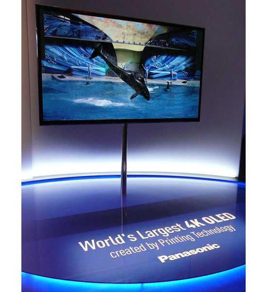 Panasonic exhibits world’s largest OLED panel produced by the RGB all printing method at 2013 CES panasonic 4K OLED printing Panasonic exhibits world’s largest OLED panel produced by the RGB all printing method at 2013 CES