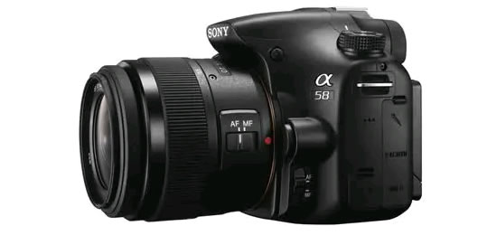 Sony A58 side Sony announces Alpha SLT A58 camera with new Exmor APS HD CMOS sensor and OLED Tru Finder
