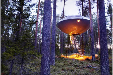 Treehotel UFO room is all you need for a comfortable escape to